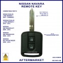 Nissan Navara D40 ST & RX 2005 - 2015 2 button fixed blade remote key aftermarket