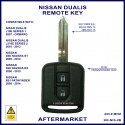 Nissan Dualis J10E series 1 & 2 2007 - 2013- 2 button fixed blade remote key aftermarket