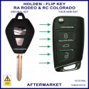 Holden RA Rodeo & RC Colorado 3 button compatible flip key