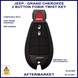 Jeep Grand Cherokee 2 button fobik remote twist key