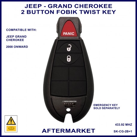 Jeep Grand Cherokee 2 button fobik remote twist key