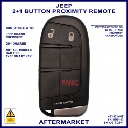 Jeep Grand Cherokee 2011 - 2017 2 button smart proximity key