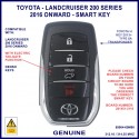 Toyota Landcruiser 200 series 4 button 89904-60M80 smart key 281451-2110 Denso HYQ14FBA