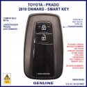 Toyota Landcruiser Prado 2 button 89904-60V00 genuine smart proximity key PCB 231451-0410